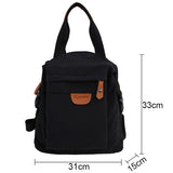 Weiyinxing Student Waterproof Backpack Female Women Vintage School Bag Girl ladies Nylon Backpack Long handle Book Bag Fashion Teenage