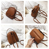 Weiyinxing Designer Fashion Women Leather Backpack Mini Soft Touch Multi-Function Small Backpack Female Ladies Shoulder Bag Girl Purse