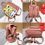 Weiyinxing Student Waterproof Backpack Female Women Vintage School Bag Girl ladies Nylon Backpack Long handle Book Bag Fashion Teenage