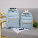 Weiyinxing Teenager Canvas Backpack Gril Boy Schoolbag Softback Solid Color Casual Soft Handle mochilas mujer Escolar rucksack
