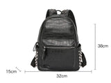Weiyinxing rivets men backpack Large capacity Crocodile pattern man laptop backpack 15.6 Casual Travel bag pu leather Bagpack black