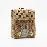 Weiyinxing style double-shoulder straw woven bag with hand-carrying woven backpack