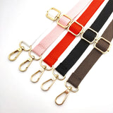 Weiyinxing Adjustable Fabric Bag Strap Gold Buckle Women Bag Strap For Crossbody Bag Red Black Shoulder Strap Purse Strap Accessories