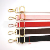 Weiyinxing Adjustable Fabric Bag Strap Gold Buckle Women Bag Strap For Crossbody Bag Red Black Shoulder Strap Purse Strap Accessories