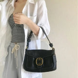 Weiyinxing Bags Crossbody Bags for Women Designer Saddle Women Bag Handbag Purse PU Leather Fashion All-match Simple Solid Color