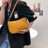 Weiyinxing Solid Color Small PU Leather Shoulder Bags For Women 2024 Summer Simple Underarm Bags And Purses Female Travel Totes