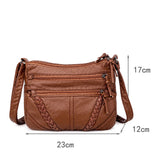 Weiyinxing Selling Women Messenger Bags Matching-all Leather Feeling PU Shoulder Bags Fashion Gift for Girls & Middle Aged Female