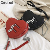 Weiyinxing Love Heart Shape Shoulder Bags For Women 2023 Luxury Designer Leather Handbags Brand Female Chain Crossbody Purse Bag
