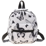 Weiyinxing Women Zebra Leopard Cow Print Backpacks Nylon Shoulder Bag Students High School Small Book Bag Female Mini Rucksack mochila