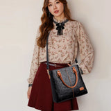 Weiyinxing Handbag Women PU Leather Shoulder Bag Trendy Handle Bag Large Capacity Crossbody Bag New Lady Handle Bags Shopping Pouch