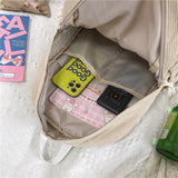 Weiyinxing Female Kawaii Corduroy Laptop College Backpack Trendy Girl Green Cool Cute Bag Fashion Women School Bag Lady Travel Backpack