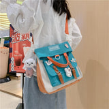 weiyinxing Summer Large Capacity Multi-function Fashion Girls Student Backpack Korean Japanese Contrast Color School Style Schoolbag