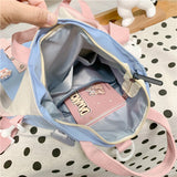 weiyinxing Summer Large Capacity Multi-function Fashion Girls Student Backpack Korean Japanese Contrast Color School Style Schoolbag