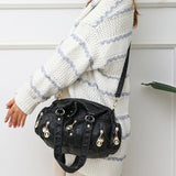 Weiyinxing Shoulder Bag Female Soft PU Leather Handle Bag Large Capacity Crossbody Bag Vintage Lady Handbag Casul Multicolor Pouch