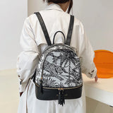 Weiyinxing Designer Small Women Backpack Soft Flower Pattern Mini Female Shoulder Bags School Backpacks Bag for Teenage Girls Purses