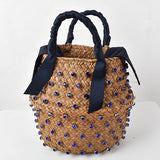 Weiyinxing Buy Summer Holiday Beach Bag with Pearl Ladies Woven Bucket Diamond Bag Designer Hot Handbags