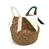 Weiyinxing Buy Summer Holiday Beach Bag with Pearl Ladies Woven Bucket Diamond Bag Designer Hot Handbags
