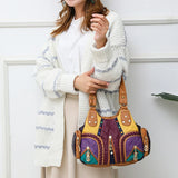 Weiyinxing Shoulder Bag Female Soft PU Leather Handle Bag Large Capacity Crossbody Bag Vintage Lady Handbag Casul Multicolor Pouch