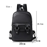 Weiyinxing Fashion Men Leather Backpack Small Shoulder Bags for Male High Quality Pu Mini Crossbody Bag Black New Designer Travel Bag