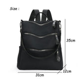 Weiyinxing Black Nylon Women Backpack Female Simple Pattern Travel Bag High Quality Schoolbag For Teenage Girls Book Knapsack