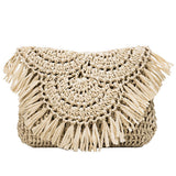 Weiyinxing Summer Straw Bags For Women Handmade Tassel Beach Bags Raffia Rattan Woven Handbags Female Vacation Crossbody Bags Clutch