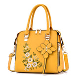 Weiyinxing Embroidery Flower Handbag For Women PU Leather Tassel Crossbody Bag Designer Handle Bag Brand Female Shoulder Bag bolso