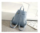 Weiyinxing Denim women backpack large Capacity High Quality Canvas Jeans Student Schoolbag Travel Knapsack Rucksack Mochila blue