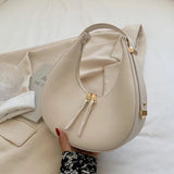 Weiyinxing Advanced Crescent-shaped Bag For Women PU Leather Shoulder Bag Solid Color Underarm Bag Designer Lady Handbag Purse