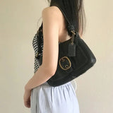 Weiyinxing Bags Crossbody Bags for Women Designer Saddle Women Bag Handbag Purse PU Leather Fashion All-match Simple Solid Color