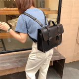 Weiyinxing preppy style student school bag pu leather female messenger bags vintage multifunctional Women shoulder bag ladies Totes