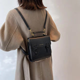 Weiyinxing Women Leather Backpack Shoulder Bag Small Designer Backpack Female Girls Fashion Daypacks Teenager School Bag Mochila Feminina