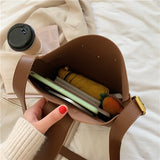 Weiyinxing Simple PU Leather Bucket Crossbody Bags for Women 2024 Luxury Designer Lady Shoulder bags Ladies Handbags 2 Pcs/set