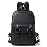 Weiyinxing Fashion Men Leather Backpack Small Shoulder Bags for Male High Quality Pu Mini Crossbody Bag Black New Designer Travel Bag