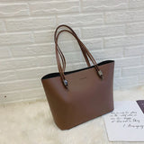 Weiyinxing Women Tote Bag Female Soft Leather Shoulder Bag Fashion Solid Color Top-handle Bag Shopping Tote Gilrs Weekend Bag Bolsas