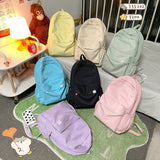 Weiyinxing Quality Waterproof Solid Color Nylon Women Backpack College Style Travel Rucksack School Bags for Teenage Girl Boys New