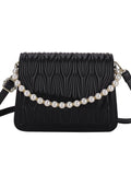 Weiyinxing Minority Bag Women's Bag 2024 New Chaoqiu High-Grade Wrinkle One-Shoulder Bag Pearl Handbag Oblique Bag