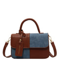 Weiyinxing Collision Color Small Square Bag Women's 2024 New Texture Simple Oblique Bag Fashion Minority Design Single Shoulder Bag