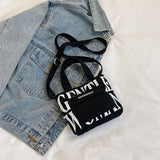 Weiyinxing Mini Small Canvas Bag Female 2024 New Simple Handbag Fashion One-Shoulder Cross-Body Bag