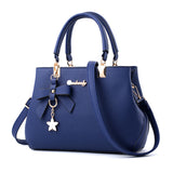 Weiyinxing Female 2024 New Lychee Grain Women's Bag Bow Middle-Aged Mother Bag Women's Handbag Can Be One Shoulder