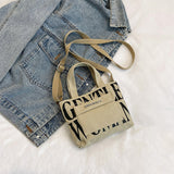 Weiyinxing Mini Small Canvas Bag Female 2024 New Simple Handbag Fashion One-Shoulder Cross-Body Bag