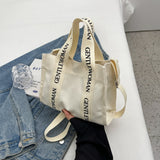 Weiyinxing Handbag Small Bag 2024 New Thai Gentle Woman Canvas Bag Letter Vegetable Basket Single Shoulder Bag