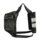 Weiyinxing Men's Cool Shoulder Bag Vest Type Multi-Pocket Tool Double Shoulder Backpack Luminous Reflective Strip Camouflage Backpack