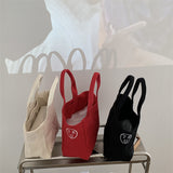 Weiyinxing Style Bag Female Han Dai Same Letter Printed Canvas Handbag Bento Bag Simple Leisure Portable Tote Bag