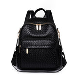 Weiyinxing New Leisure Ladies' Soft Leather Backpack Fashionable Knitting Multi-Functional Travel Women's Backpack In Stock