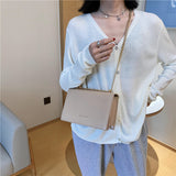 Weiyinxing Minority Foreign Style Lady's Bag 2024 New Korean Version One-Shoulder Oblique Bag With Fashion Chain Square Bag