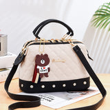Weiyinxing Female 2024 Autumn And Winter Handbag Korean Version Of Fashion Atmosphere Steel Clip Ling Ge Pillow Bag One-Shoulder Cross-Body Bag
