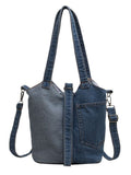 Weiyinxing New Denim, Vegetable Basket, Bucket Bag, Simple Leisure Color Pocket, Handbag, Handbag, Casual Cloth