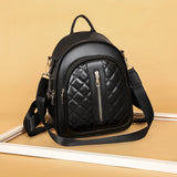 Weiyinxing Backpack New Leisure Fashion Simple Soft Leather Backpack Light Travel Multi-Function High-Capacity Travel Backpack