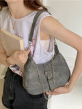 Weiyinxing Minority Bag Female 2024 High-Quality Crescent Bag Vintage One-Shoulder Armpit Bag 100 Chain Handbag