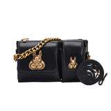 Weiyinxing Fashion Trend Locomotive Bag Female 2024 New Spring And Summer Chain Rabbit One-Shoulder Advanced Oblique Straddle Bag